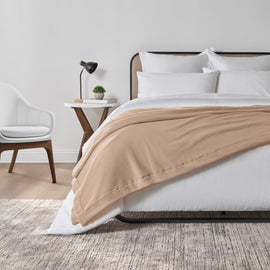 Sobellux Hotel Ultra Soft Fleece Blanket | Sand